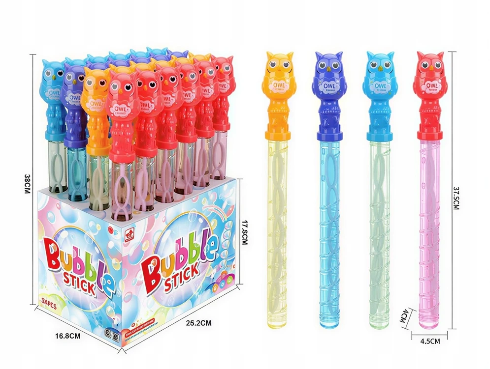 BIGTOYS Muilo burbulai pelėda 38cm 24vnt./disp BBAŃ3447 73447