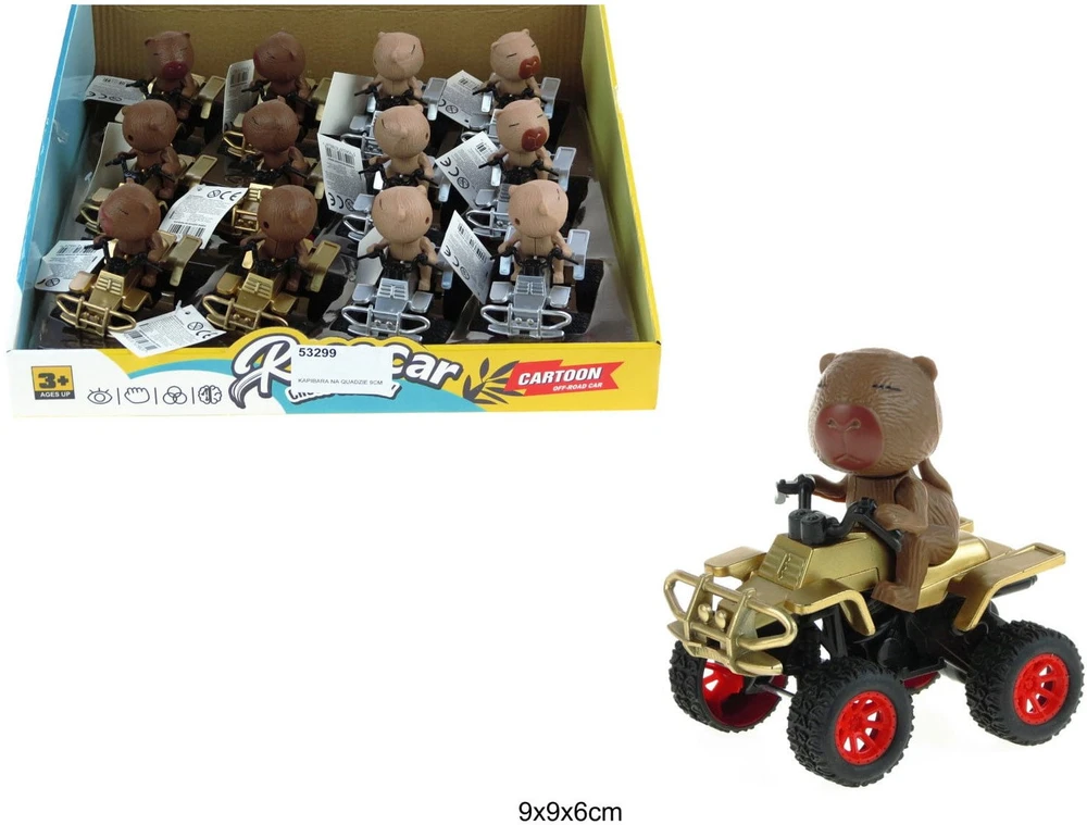 BIGTOYS Kapibara ant keturračio 9,5 cm 2 ratų BA8824 78824