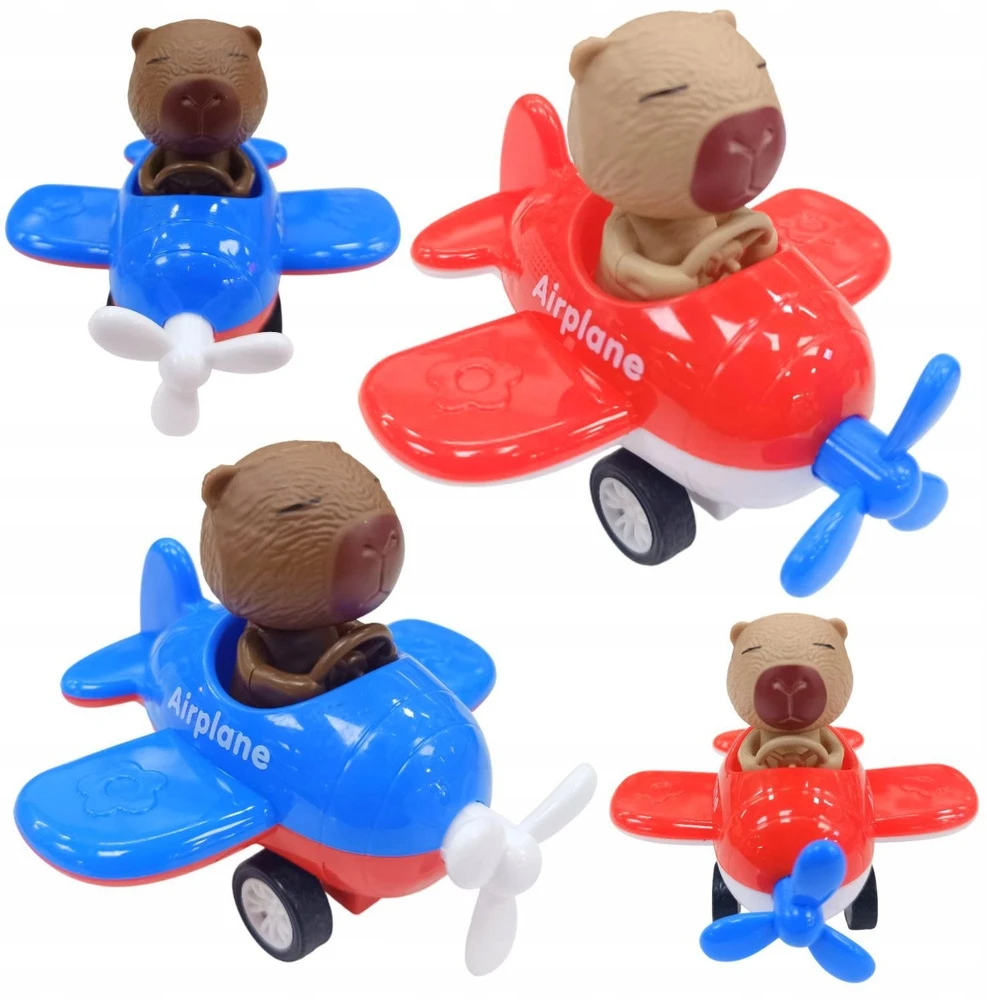 BIGTOYS Kapibara lėktuve 10 cm 3 kol BSAM4185 74185