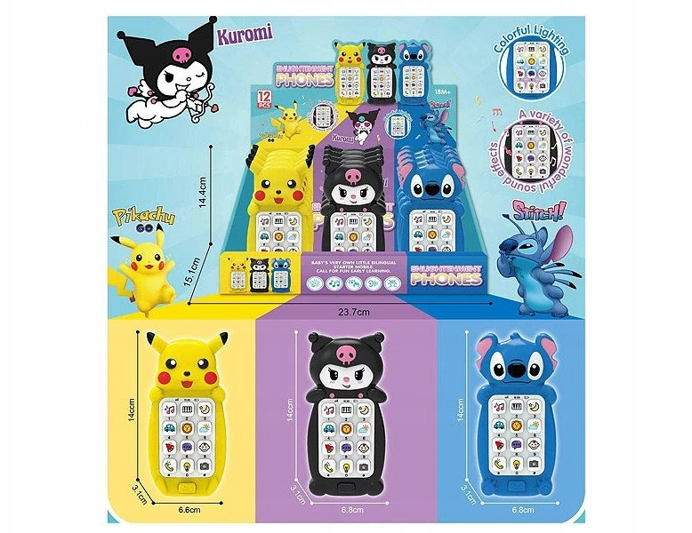 BIGTOYS Telefonas gyvūnas w/dw 3wz 12/disp BTEL8466 78466