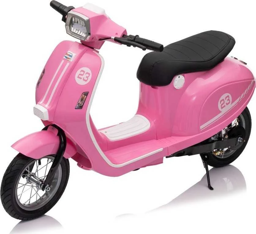 Bili Bike Elektrinis retro stiliaus paspirtukas su 350W varikliu, vaikams nuo 6 metų, cianas