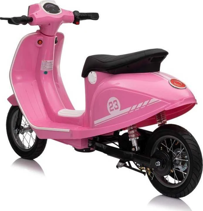 Bili Bike Elektrinis retro stiliaus paspirtukas su 350W varikliu, vaikams nuo 6 metų, cianas