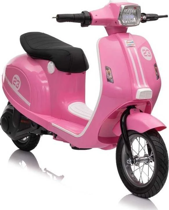 Bili Bike Elektrinis retro stiliaus paspirtukas su 350W varikliu, vaikams nuo 6 metų, cianas