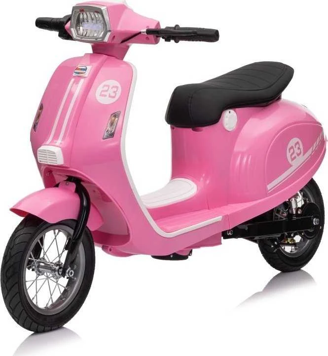 Bili Bike Elektrinis retro stiliaus paspirtukas su 350W varikliu, vaikams nuo 6 metų, cianas
