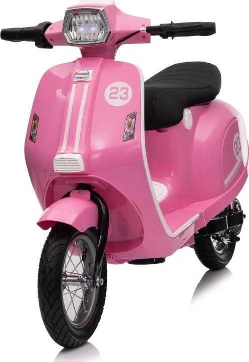 Bili Bike Elektrinis retro stiliaus paspirtukas su 350W varikliu, vaikams nuo 6 metų, cianas