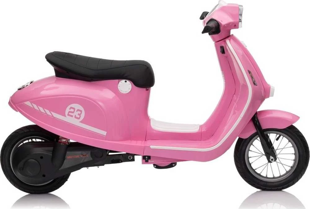 Bili Bike Elektrinis retro stiliaus paspirtukas su 350W varikliu, vaikams nuo 6 metų, cianas