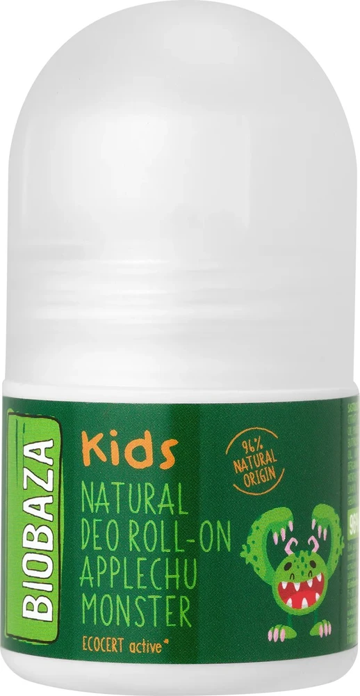Biobaza Applechu Monster Natural Ingredients Hydrating & Soothing Fresh Dezodorantas Roll-On vaikams, 30 ml