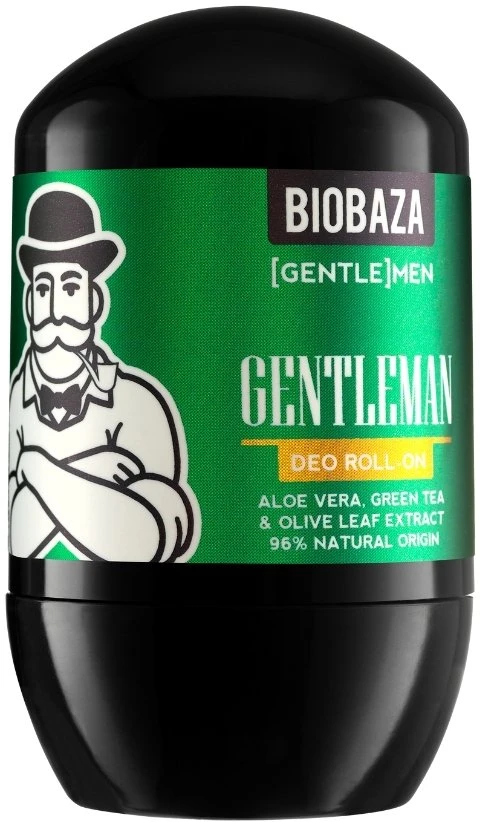 Biobaza Gentlemen Aloe Vera Anti-Perspirant Dezodorantas Roll-On For Men, 50 ml