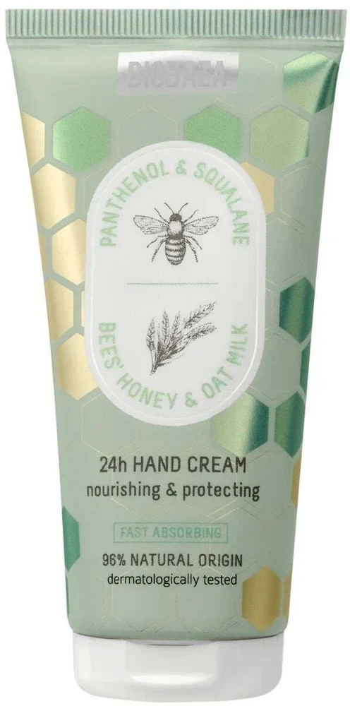 Biobaza Bee's Honey & Oat Milk Hydrating & Protecting Hand Kreminis, 50 ml