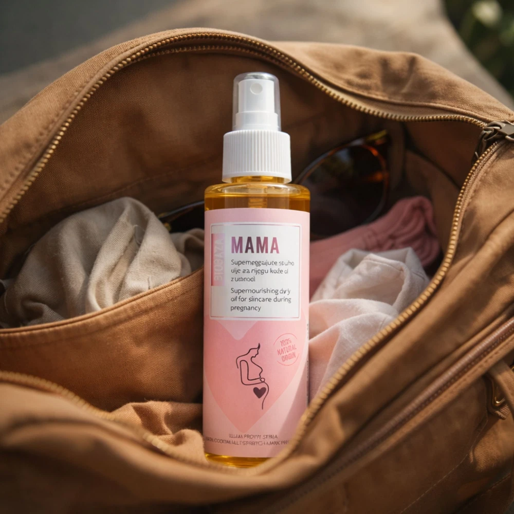 Biobaza Mama Natural Ingredients Anti-Stretch Marks Daily Oil Abdomen & Thighs, 150 ml