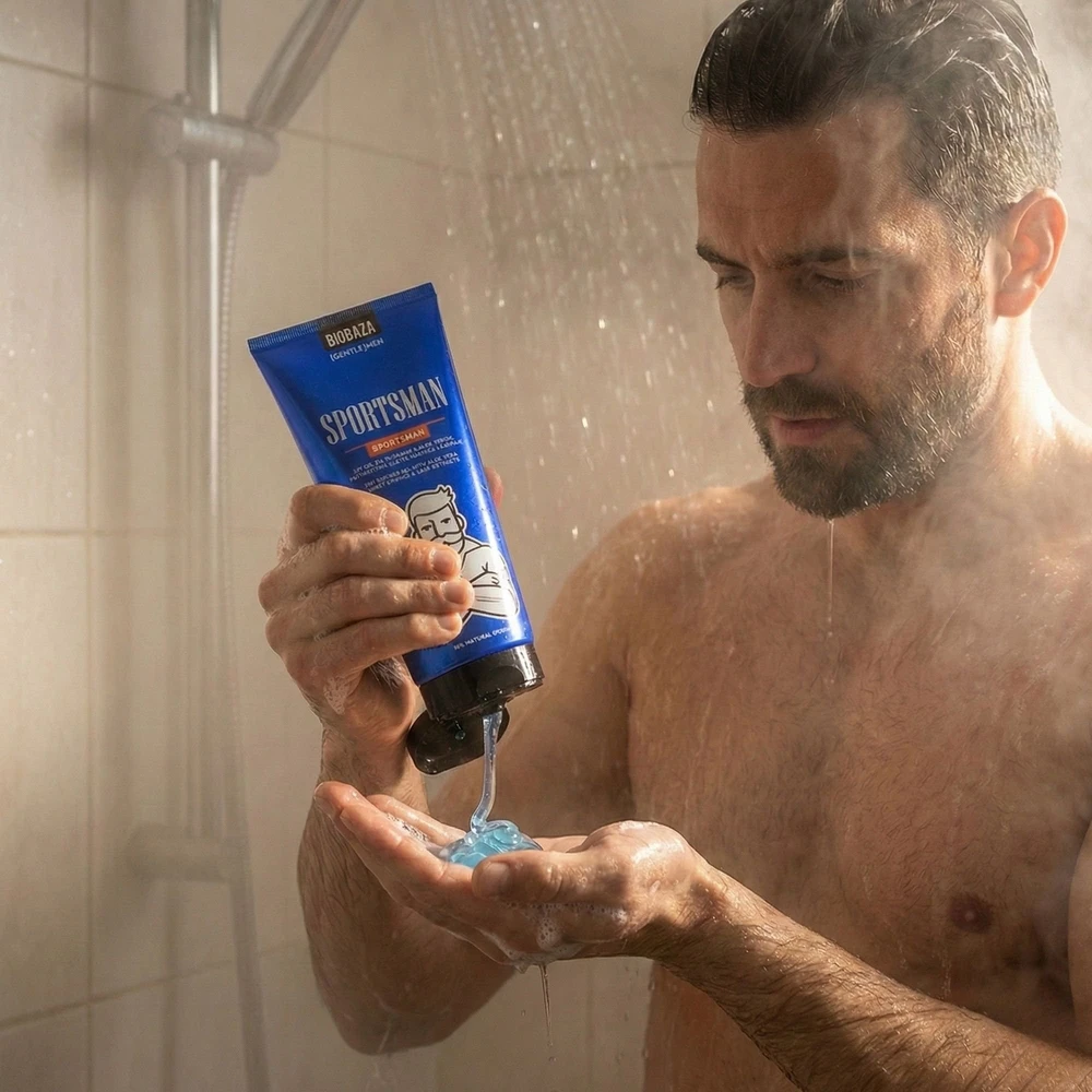 Biobaza Sportsman Citrus & Aromatic Dušo želė & Šampūnas 2-In-1 Natural Ingredients, 220 ml