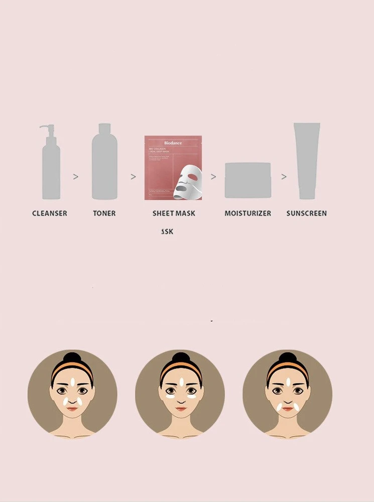 BIODANCE Bio-Collagen Real Deep Mask hidrogelinė veido kaukė, 1 vnt., 34 g