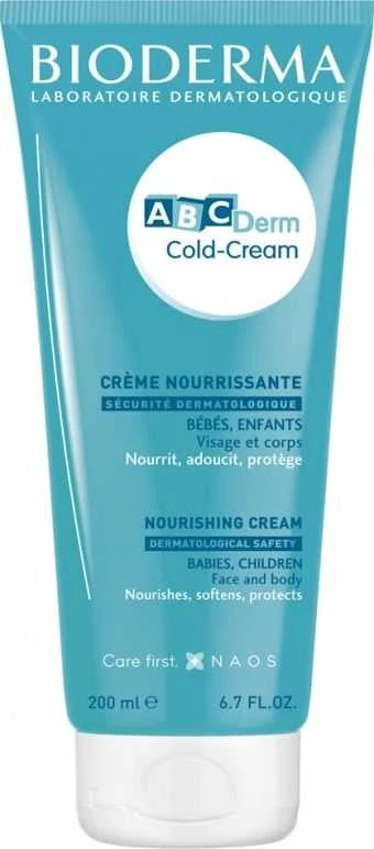 BIODERMA ABCDerm Cold-Kreminis maitinamasis veido ir kūno kremas vaikams, 200 ml