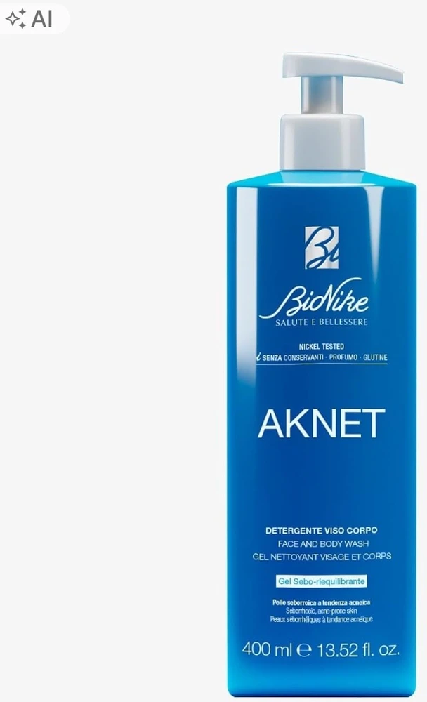 BioNike Aknet Cleansing & Purifying Cleansing Gel For Face & For Body, 400 ml