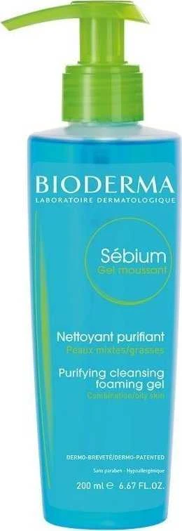 Bioderma Sébium Gel Moussant Veido prausiklis riebiai ir mišriai odai, 200 ml