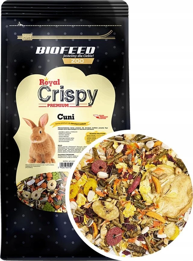 Triušių maistas - BIOFEED Royal Crispy Premium 2kg Be glitimo