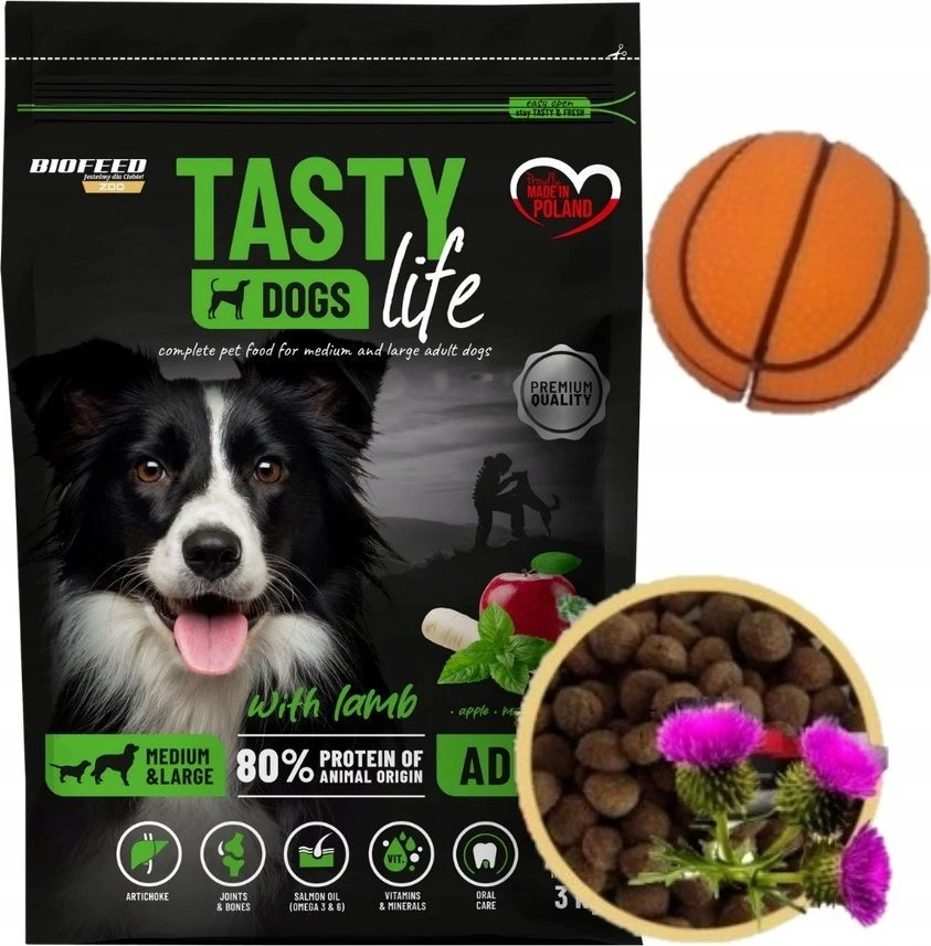 Sausas Šunų Maistas - BIOFEED Tasty Life Aviena vidutinėms ir didelėms veislėms 3kg