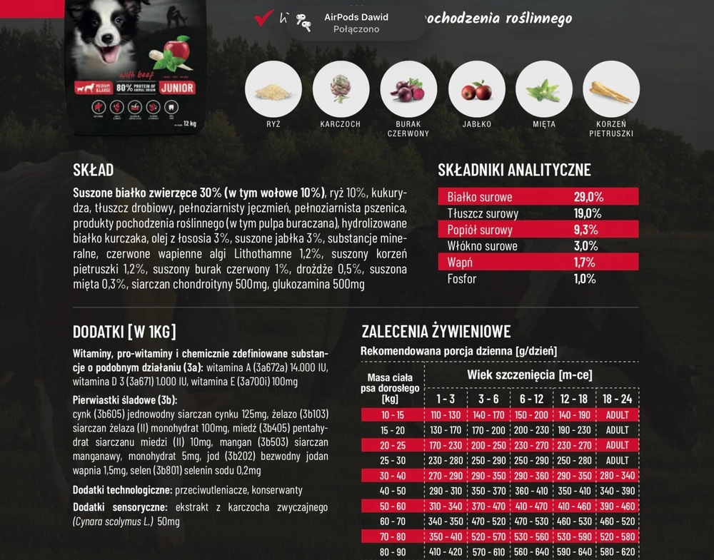 Sausas Šunų Maistas - BIOFEED Tasty Life Junior Jautiena 12kg