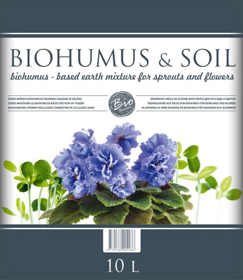 Biohumus&Soil Biohumuso mišinys daigams ir gėlėms, 10 l
