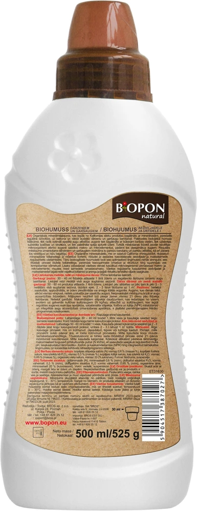 Biopon Vegetables/Herbs Biohumus* * 500ml