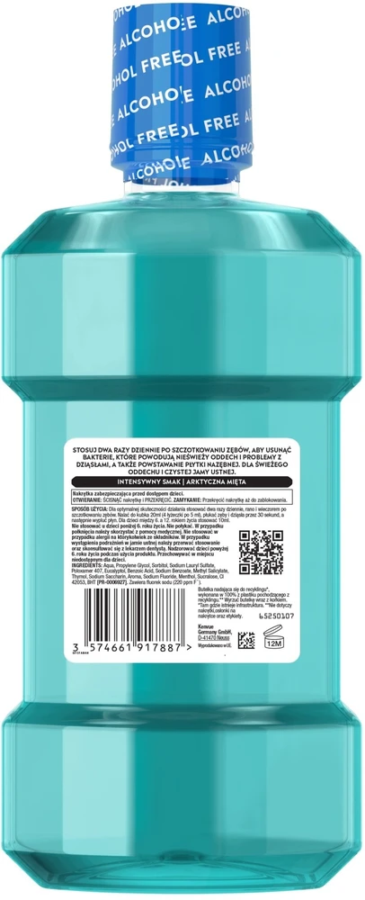 Listerine Cool Mint intensyvus burnos ertmės skalavimo skystis 500 ml