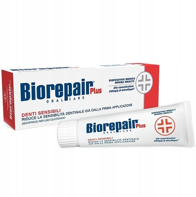 Biorepair Dantų pasta jautriems dantims „Plus Sensitive Teeth“, 75 ml