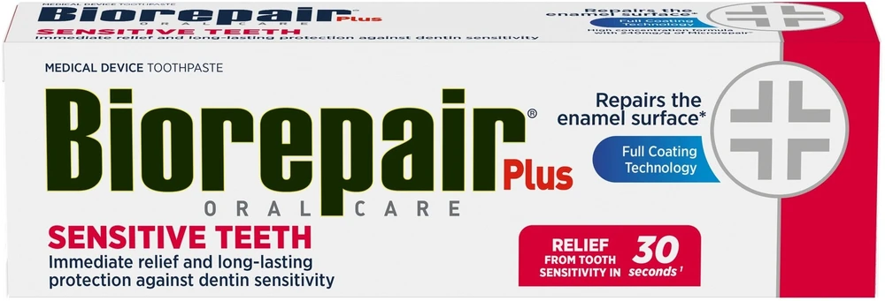 Biorepair Dantų pasta jautriems dantims „Plus Sensitive Teeth“, 75 ml