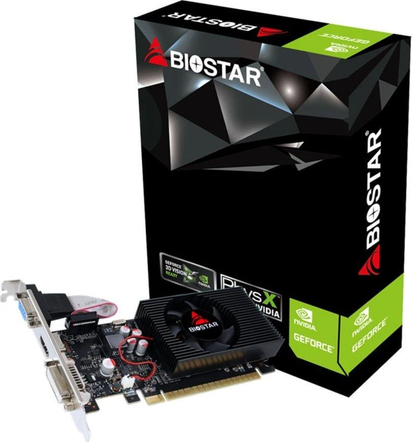 Vaizdo plokštė BIOSTAR GEFORCE GT 730, 4GB, GDDR3, 128 BIT, DVI-I, D-SUB, HDMI
