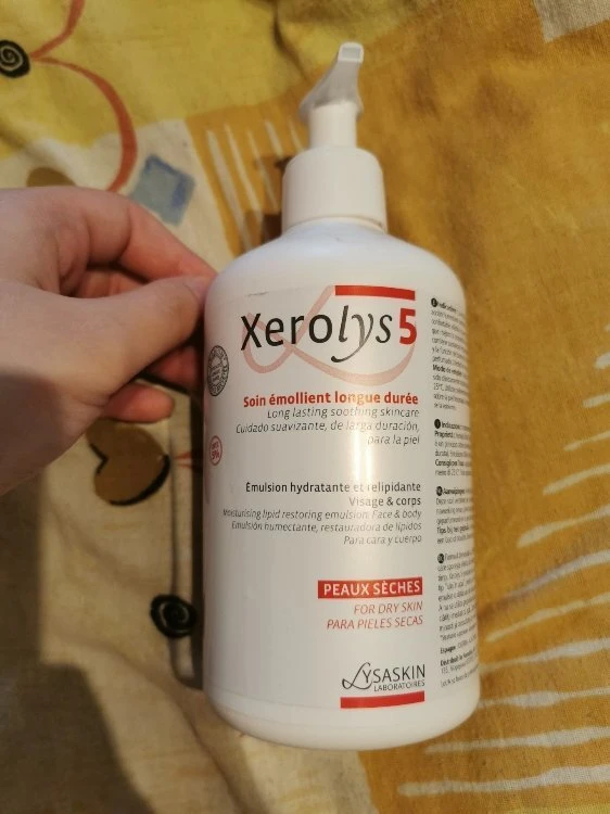 Lab Lysaskin Xerolys 5 apsaugo ir drėkina kūno emulsiją veidui ir kūnui, 500 ml