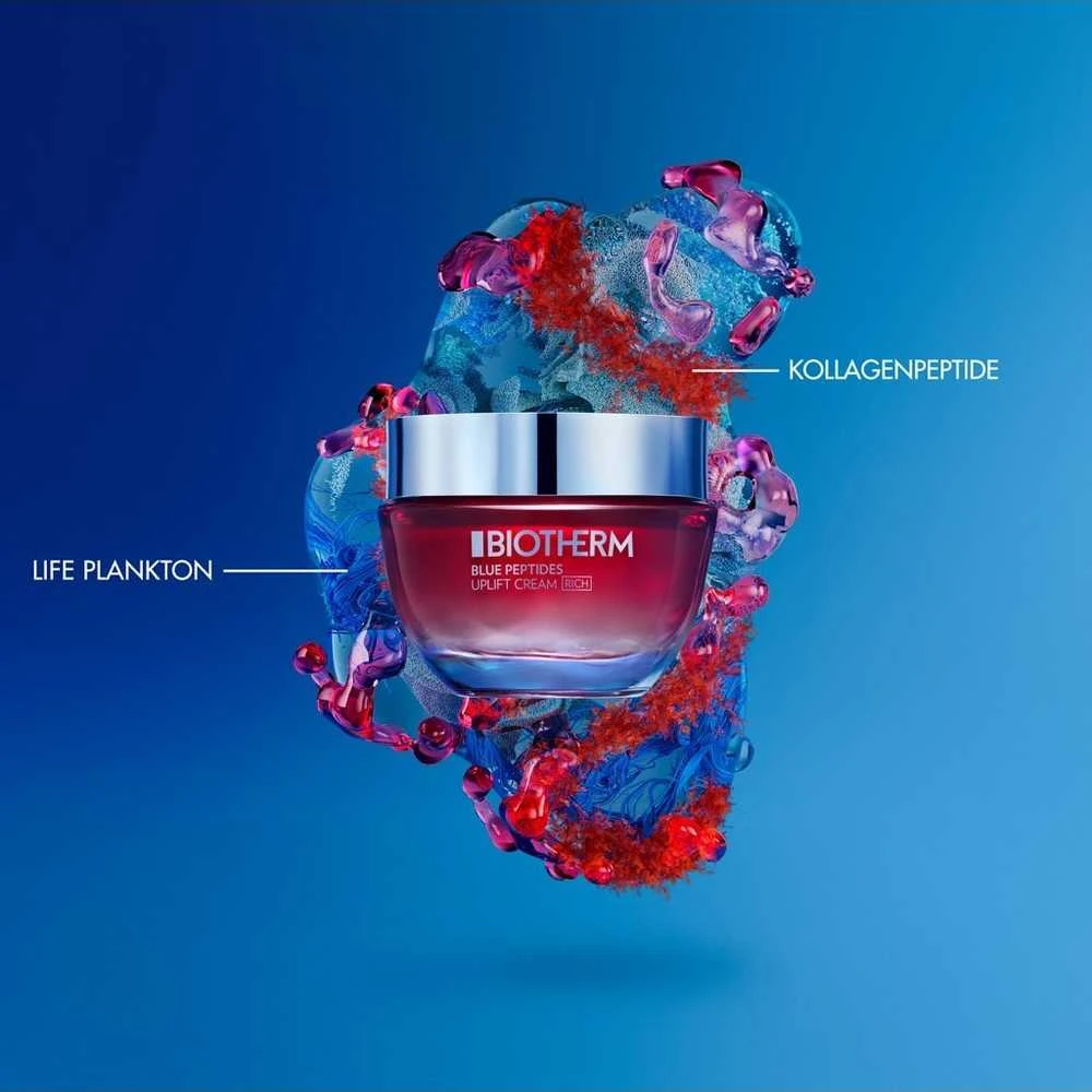 Biotherm Dieninis putojantis kremas su senėjimą stabdančiu poveikiu Mėlyna Peptides (Uplift Kreminis Rich), 50 ml