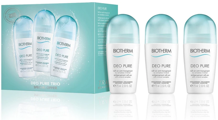Rinkinys „Biotherm Deo Pure Trio Woman“ 3x75ml
