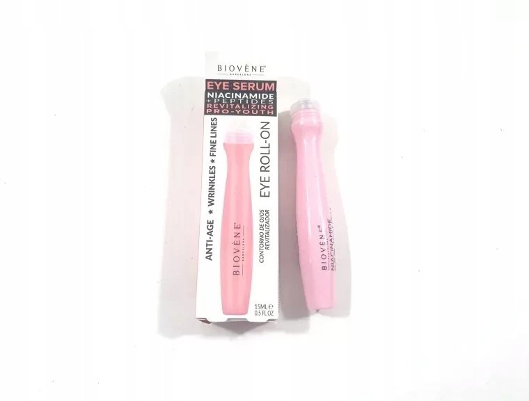 Biovene Niacinamide Pro-Youth Eye Roll-On paakių priežiūros priemonė su rutuliniu aplikatoriumi, 15 ml