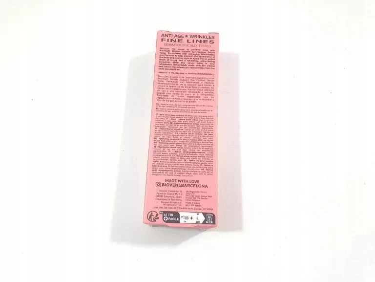 Biovene Niacinamide Pro-Youth Eye Roll-On paakių priežiūros priemonė su rutuliniu aplikatoriumi, 15 ml