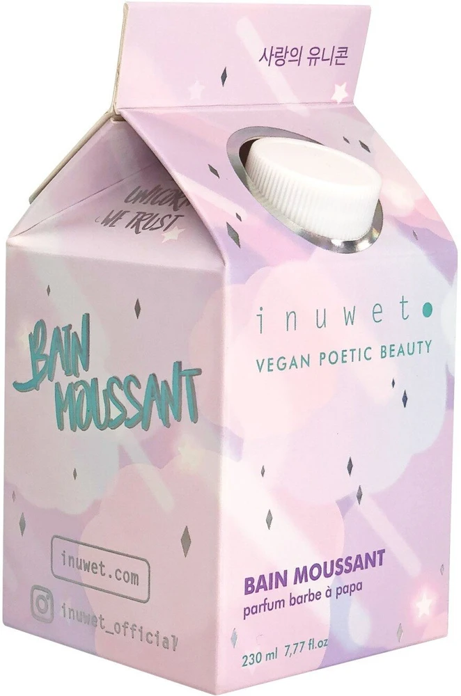 Inuwet Cotton Candy Cleansing Shower Mousse, 230 ml