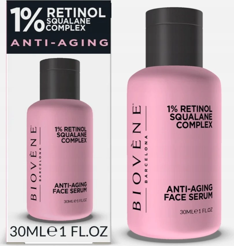 „Biovene Anti-Aging 1% Retinolio“ veido serumas nuo senėjimo, 30 ml