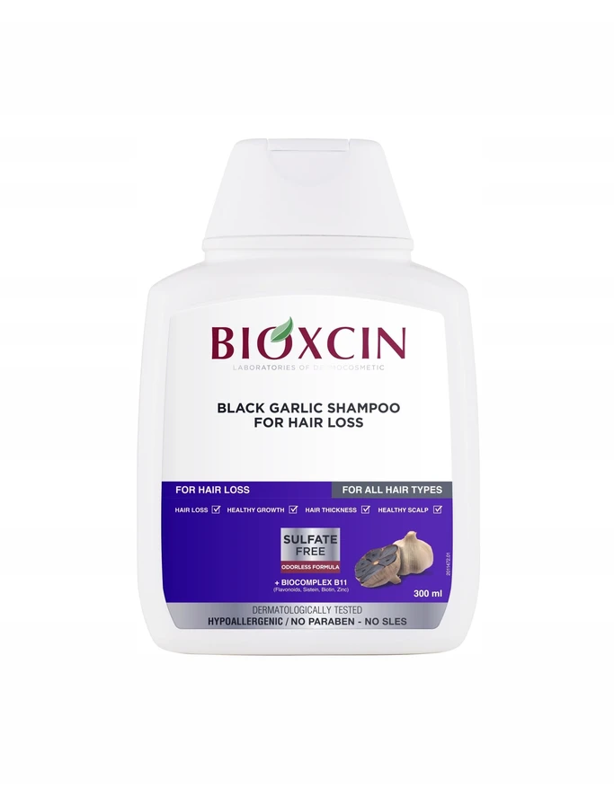 Bioxsine BIOXCIN Šampūnas plaukams su juoduoju česnaku 300 ml