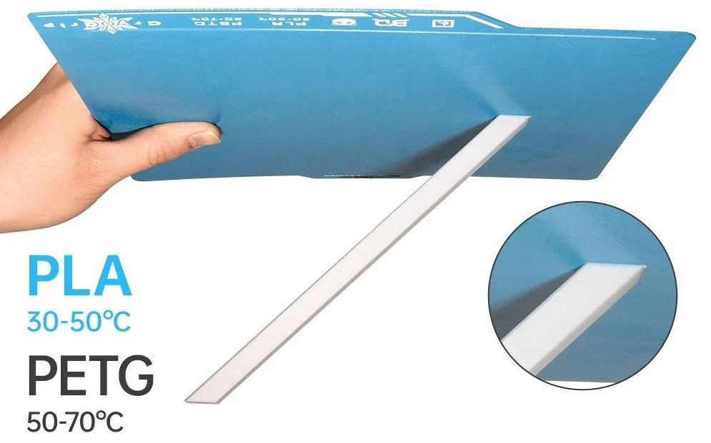 BIQU Panda spausdinimo plokštė CryoGrip Pro Frostbite - dvipusis magnetinis sluoksnis - Bambu Lab A1 mini spausdintuvams - 184x184mm