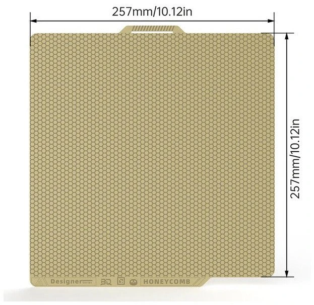 BIQU Panda dvipusė tekstūruota PEI plokštė su korio ir pepitos raštu – skirta Bambu Lab X1 P2S P1 ir A1 – 257×257mm
