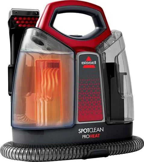Dulkių siurblys „Bissell“ dėmių valiklis „SpotClean ProHeat“, veikiantis su laidiniu varikliu, rankinis, plovimo funkcija, 330 W, raudonas/titanas, garantija 24 mėn.