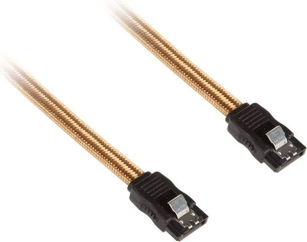 BitFenix SATA - SATA, 0,3 m, Auksinis (BFAMSCSATA330AKCK)