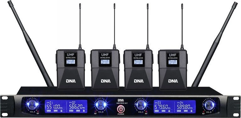 Bitmat DNA WM4 mikrofonų rinkinys su 4 siųstuvais