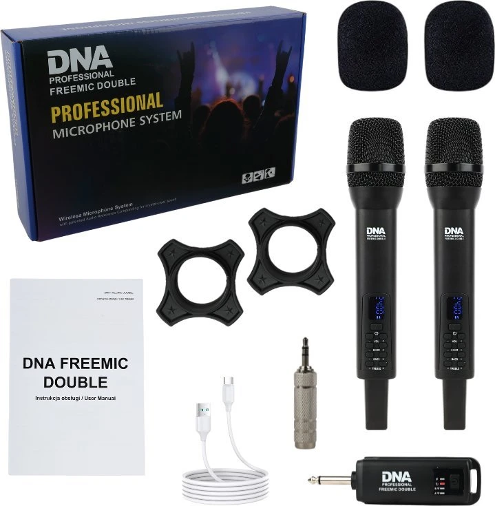 DNR DNA FREEMIC dvigubas belaidžių mikrofonų rinkinys