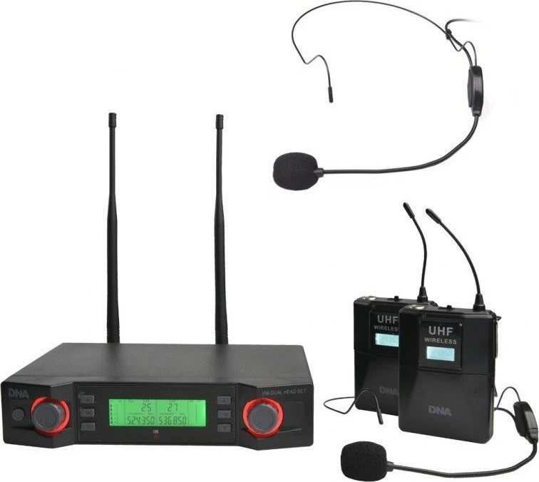 Ausinės DNR DNA Professional VM Dual Head Set – belaidžio mikrofono sistema
