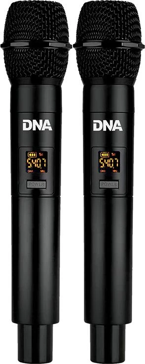 DN1 DNA VM dvigubo vokalo efektų rinkinys belaidis mikrofonas.