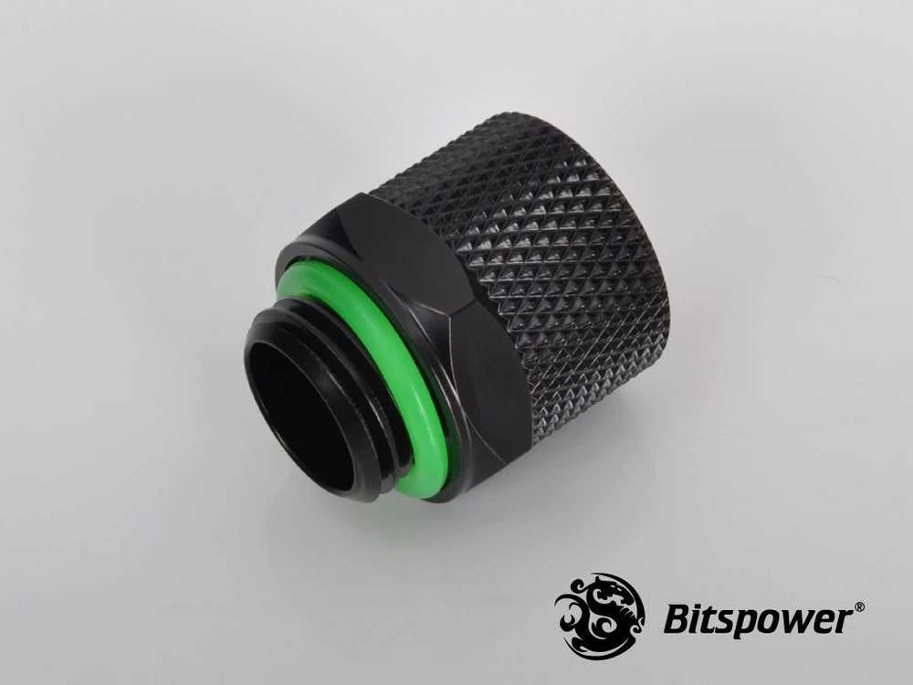 Bitspower tiesus jungtis G1/4 colio AG ant 11/8 mm – matinės juodos spalvos