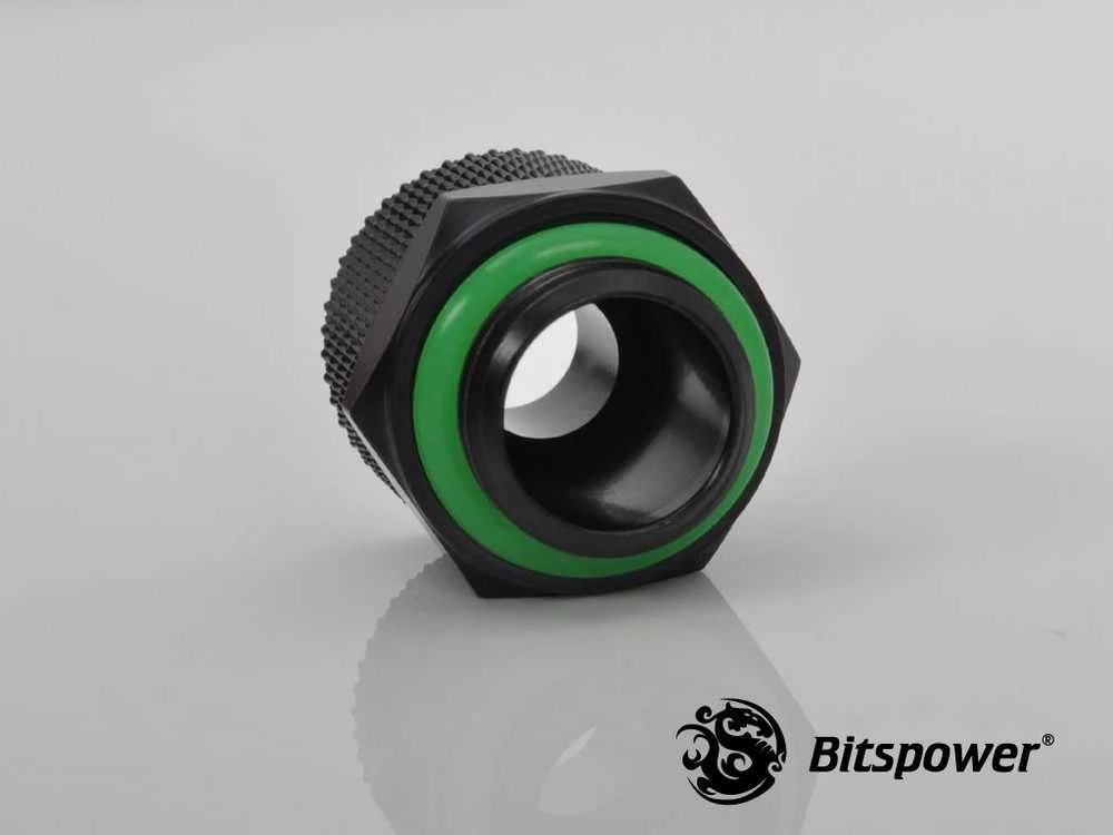 Bitspower tiesus jungtis G1/4 colio AG ant 11/8 mm – matinės juodos spalvos