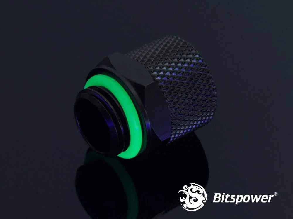 Bitspower tiesus jungtis G1/4 colio AG ant 11/8 mm – matinės juodos spalvos