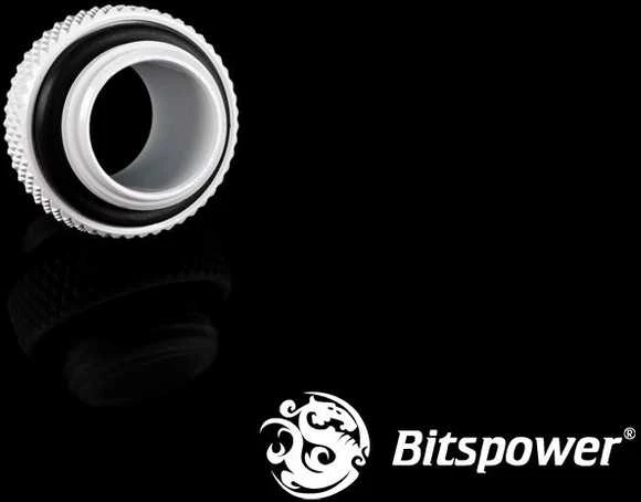 Bitspower Adapteris tiesus G1/4 col. AG į G1/4 col. AG – baltas