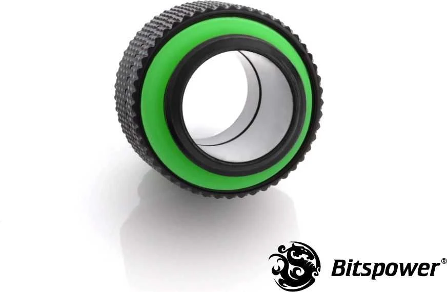 Bitspower adapteris, tiesus G1/4 colio AG į G1/4 colio AG – pasukamas, matinis juodas