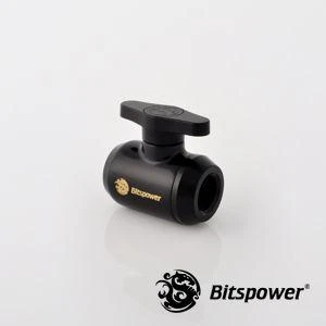 Juodas Bitspower rutulinis ventilis G1/4
